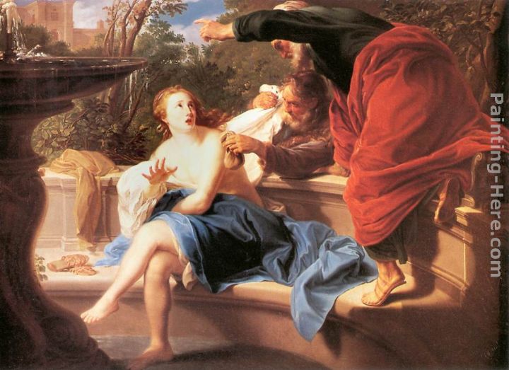 Susanna and the Elders painting - Pompeo Girolamo Batoni Susanna and the Elders art painting